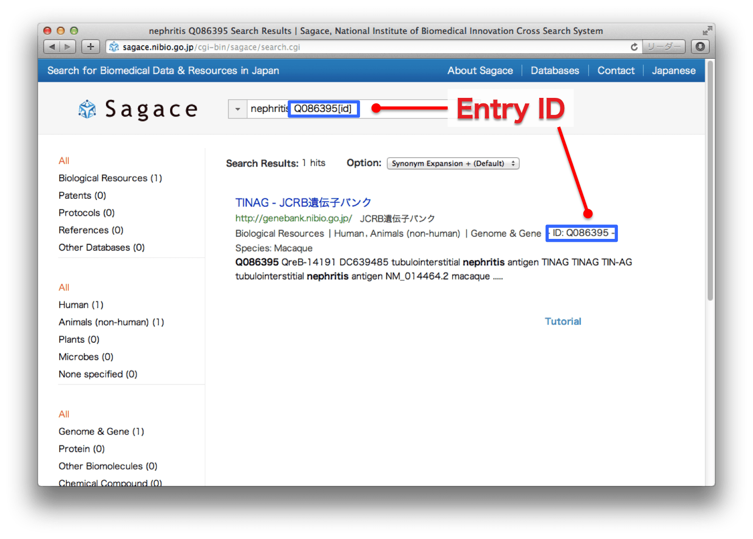 Refinement with Entry ID